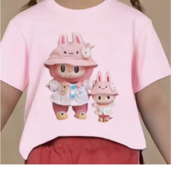 Other - Cute Pink Graphic T-Shirt Labubu 8-10